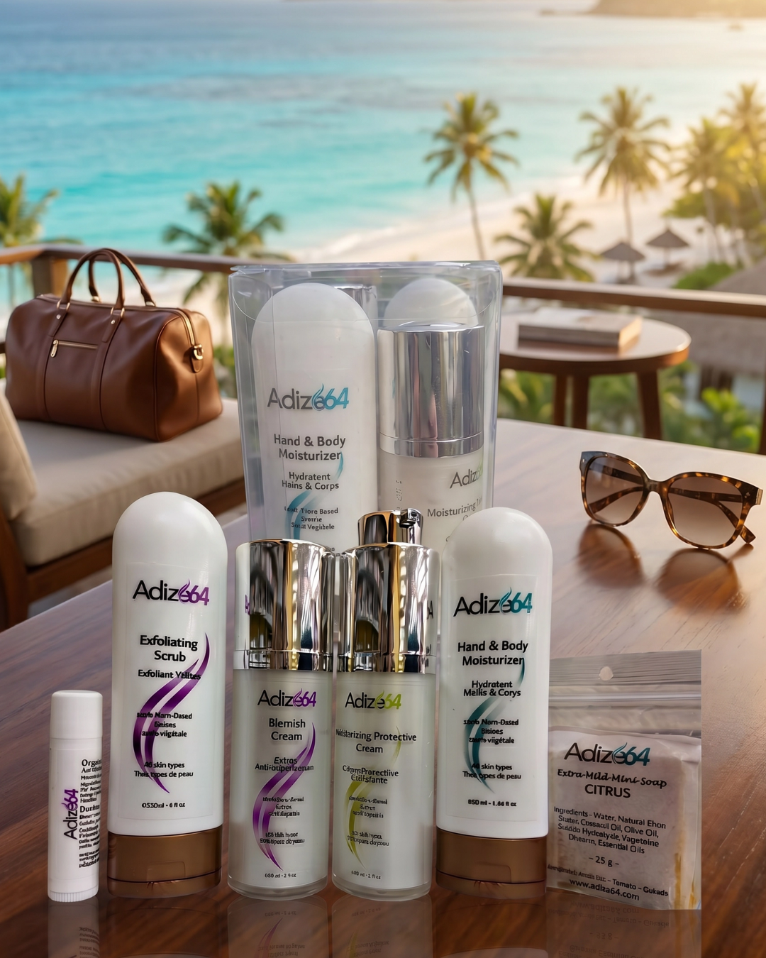 Adize64 Travel Kit (SALE) your complete skincare routine wherever life