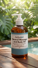 Load image into Gallery viewer, Adize64 Neutral Massage and Body Oil for sensitive skin that needs nourishment without fragrance or grease.