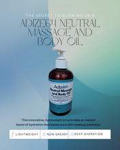 Load image into Gallery viewer, Adize64 Neutral Massage and Body Oil for sensitive skin that needs nourishment without fragrance or grease.
