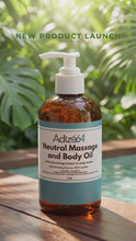 Load and play video in Gallery viewer, Adize64 Neutral Massage and Body Oil for sensitive skin that needs nourishment without fragrance or grease.
